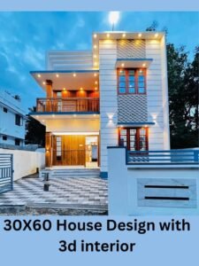 30X60 House Design with 3d interior